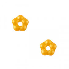 Czech glass beads flower 5mm - Alabaster Ochre yellow - 02010-29353